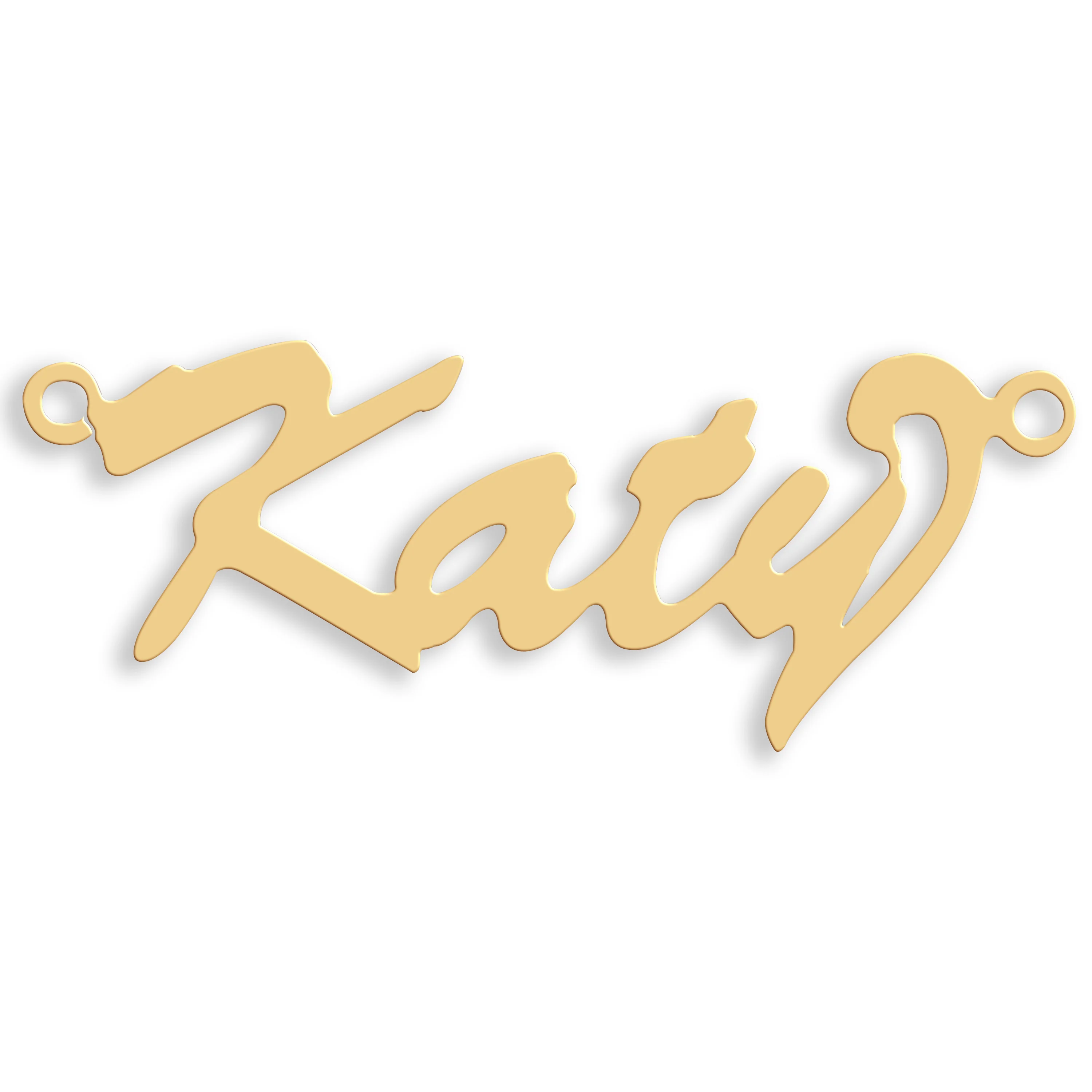 9ct Gold Script Curl Nameplate - 9ct Gold - Image 2