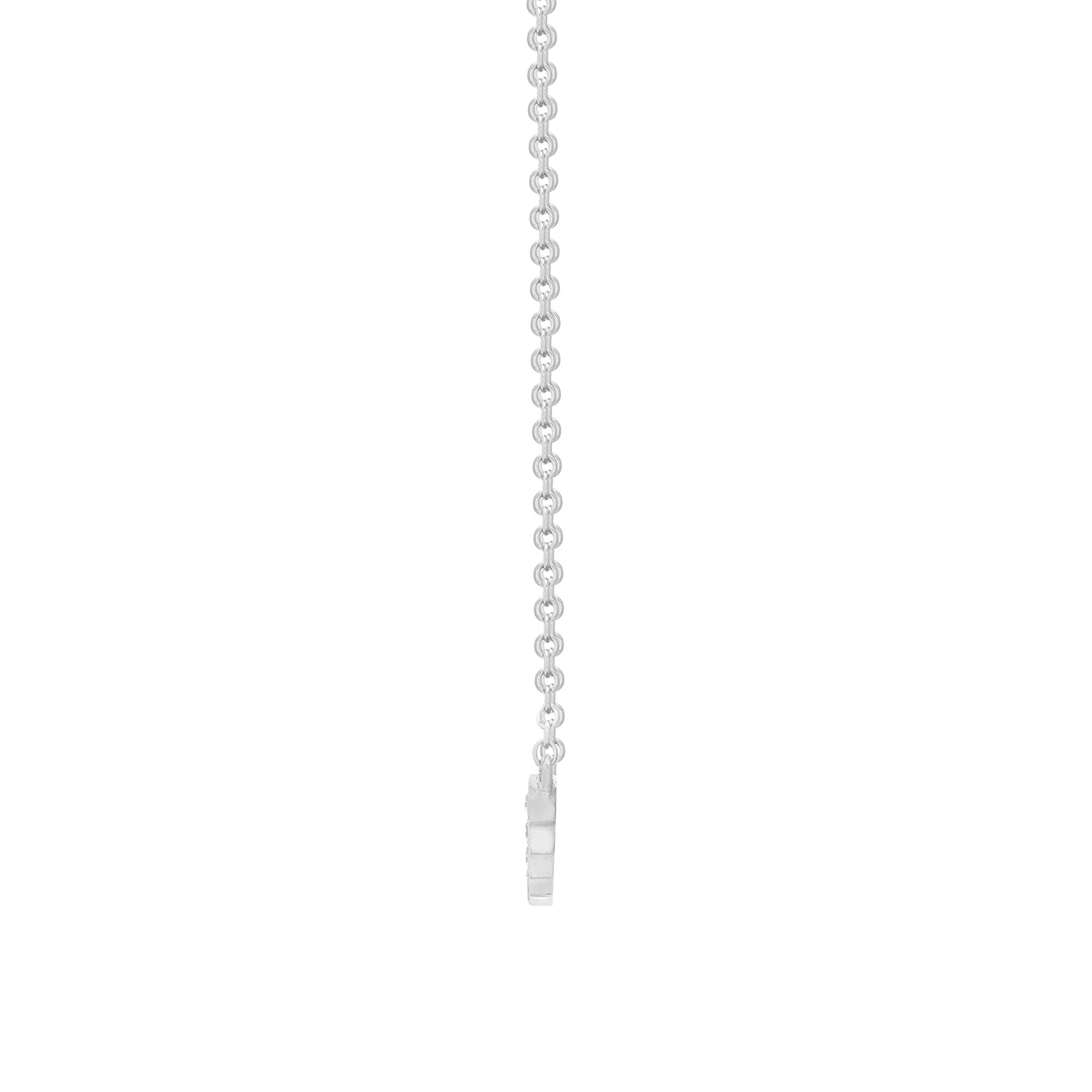9ct White 0.33ct Natural Diamond Pendant with 17" Chain - Image 2