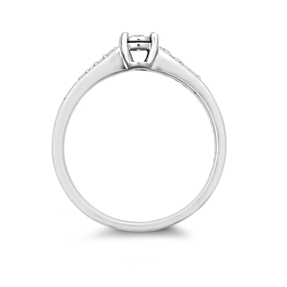 9ct White Gold 0.15cts Natural Diamond Illsion-set Ring - Image 2