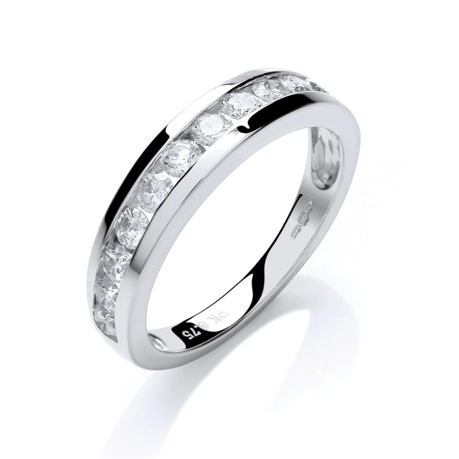 9ct White Gold 0.75ct Diamond Eternity Ring - 9ct Gold