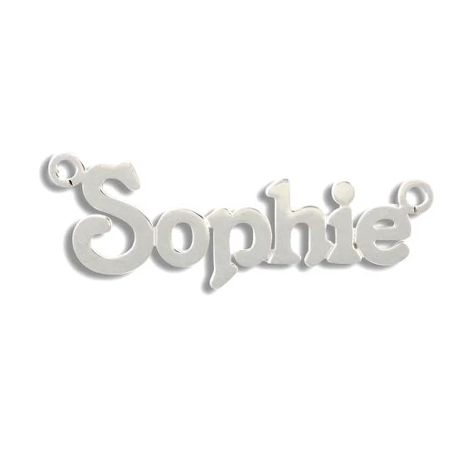9ct White Gold Personalised Nameplate
