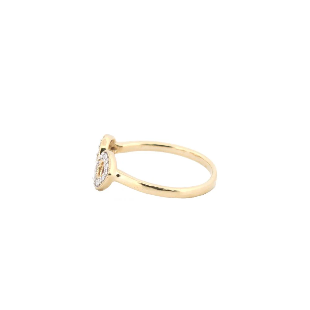 9ct Yellow 0.06ct Natural Diamond Ring - Image 3