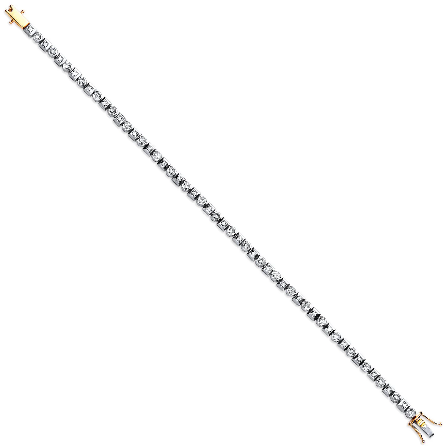 9ct Yellow Gold 0.50ct Rubover Diamond Bracelet - 9ct Gold - Image 2