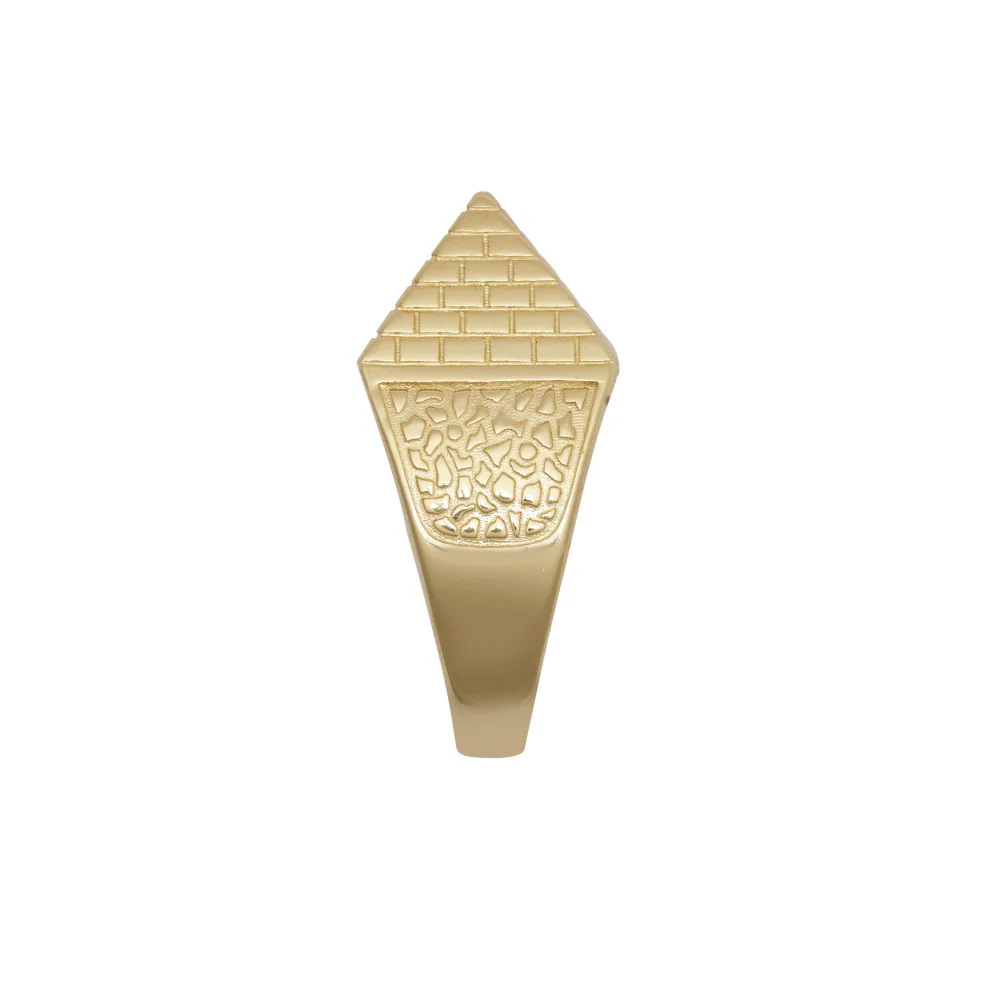 9ct Yellow Gold Pyramid Ring - Image 3