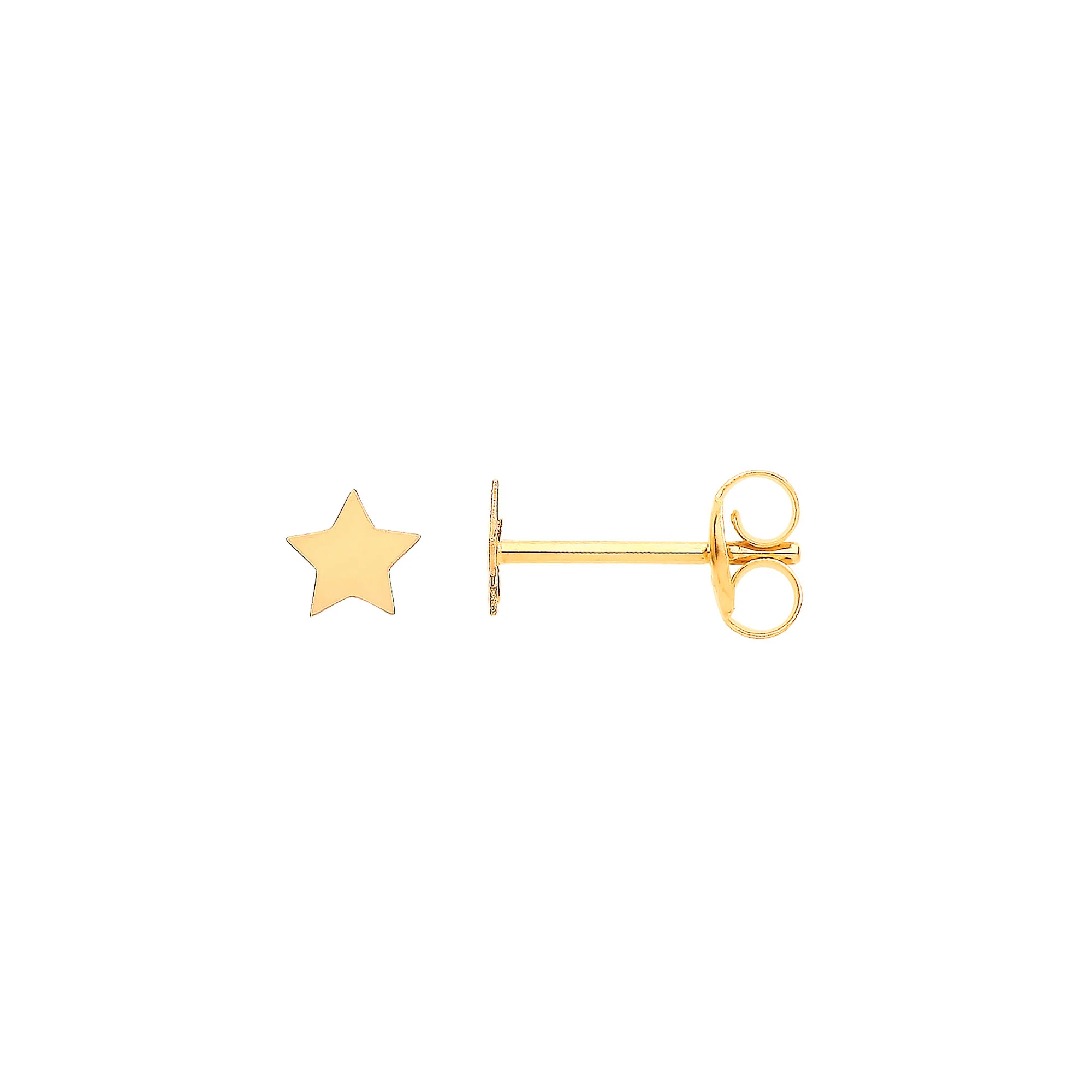 9ct Yellow Gold Tiny Star Studs - 9ct Gold - Image 2