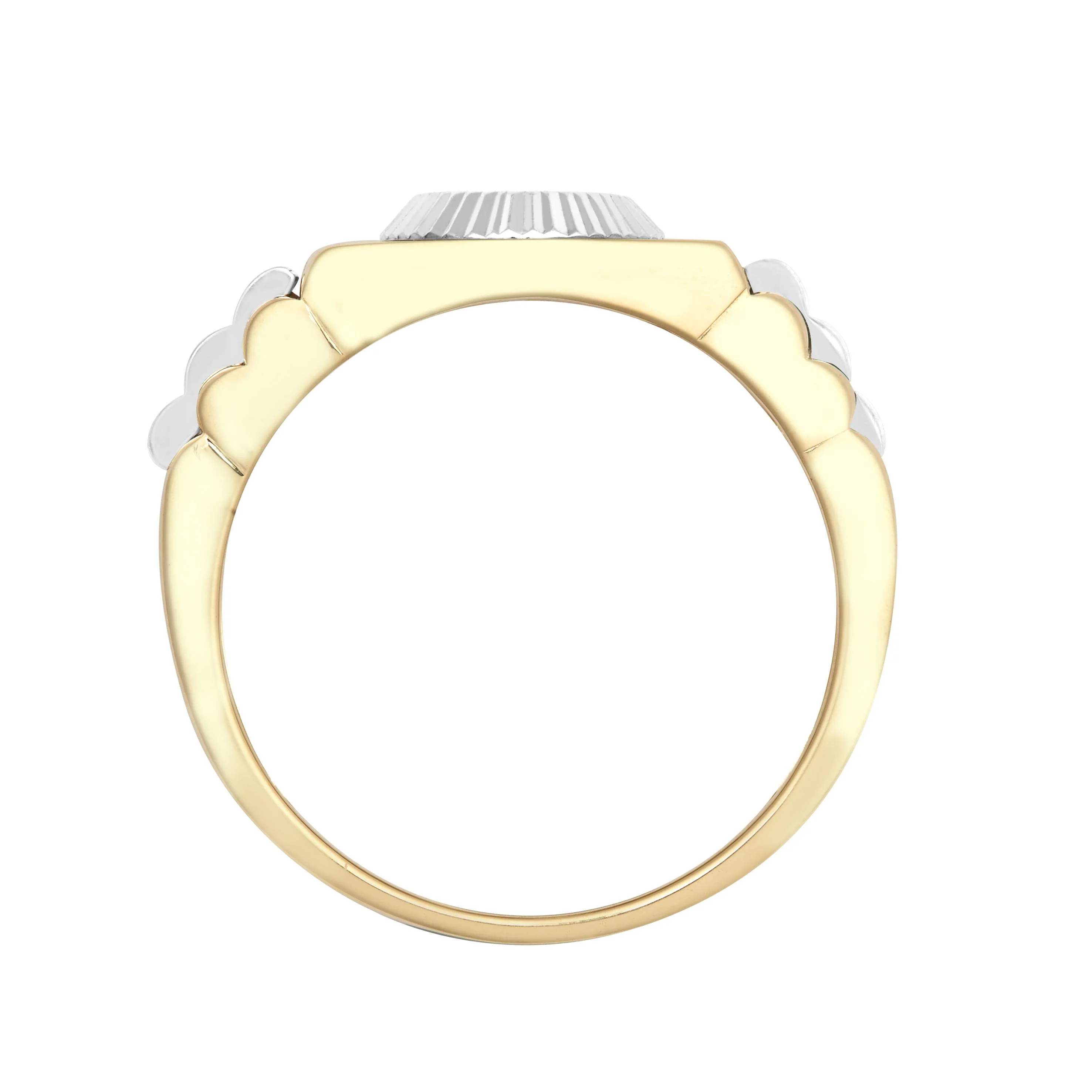 9ct Yellow & White Gold Cubic Zirconia Set Watch Strap & Bezel Ring - Image 2