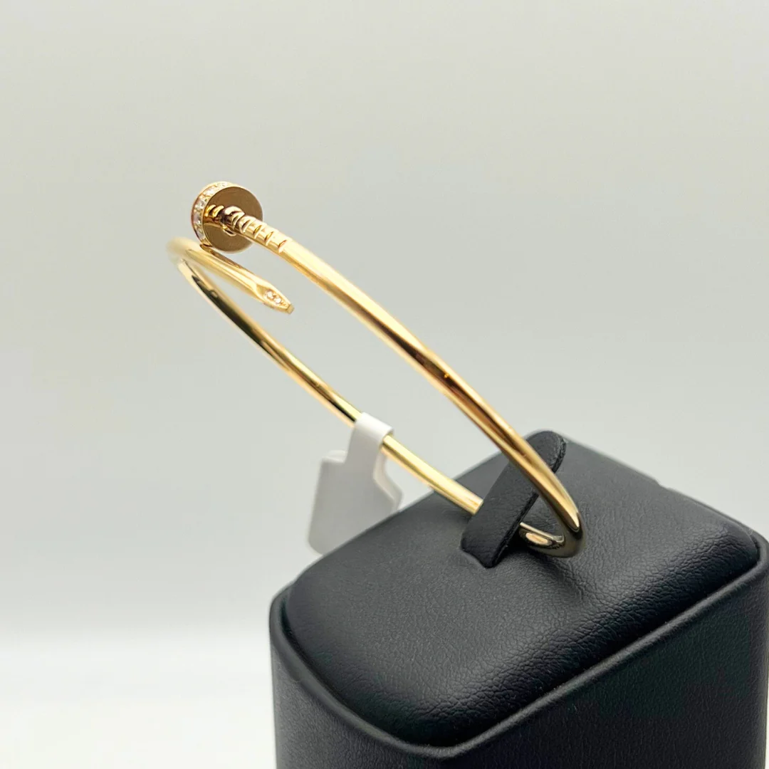 Cartier Juste Un Clou Diamond Tip Small Bracelet 18K Yellow Gold - Image 5