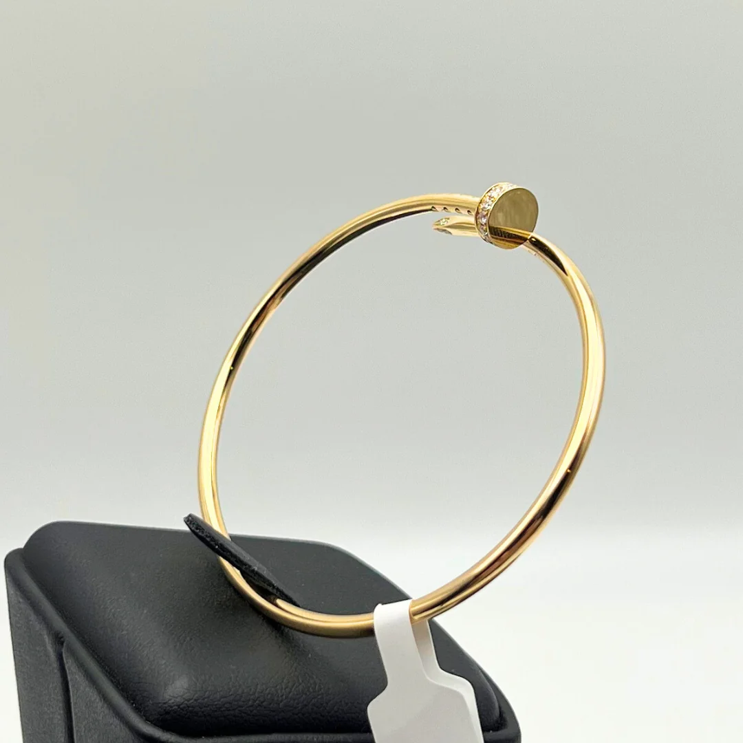 Cartier Juste Un Clou Diamond Tip Small Bracelet 18K Yellow Gold - Image 7
