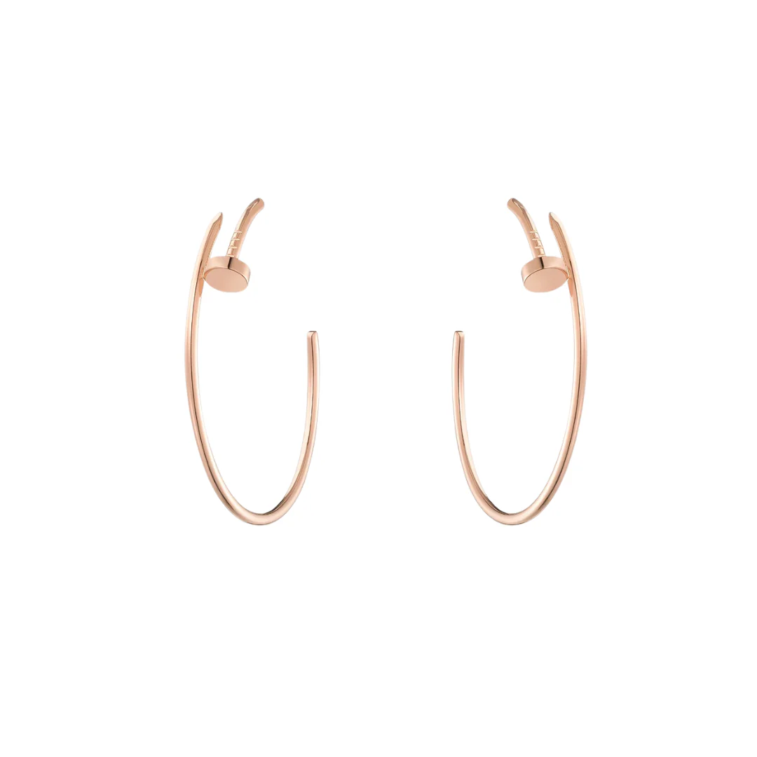 Cartier Juste Un Clou Hoop Earrings Large 18ct Gold - Image 2