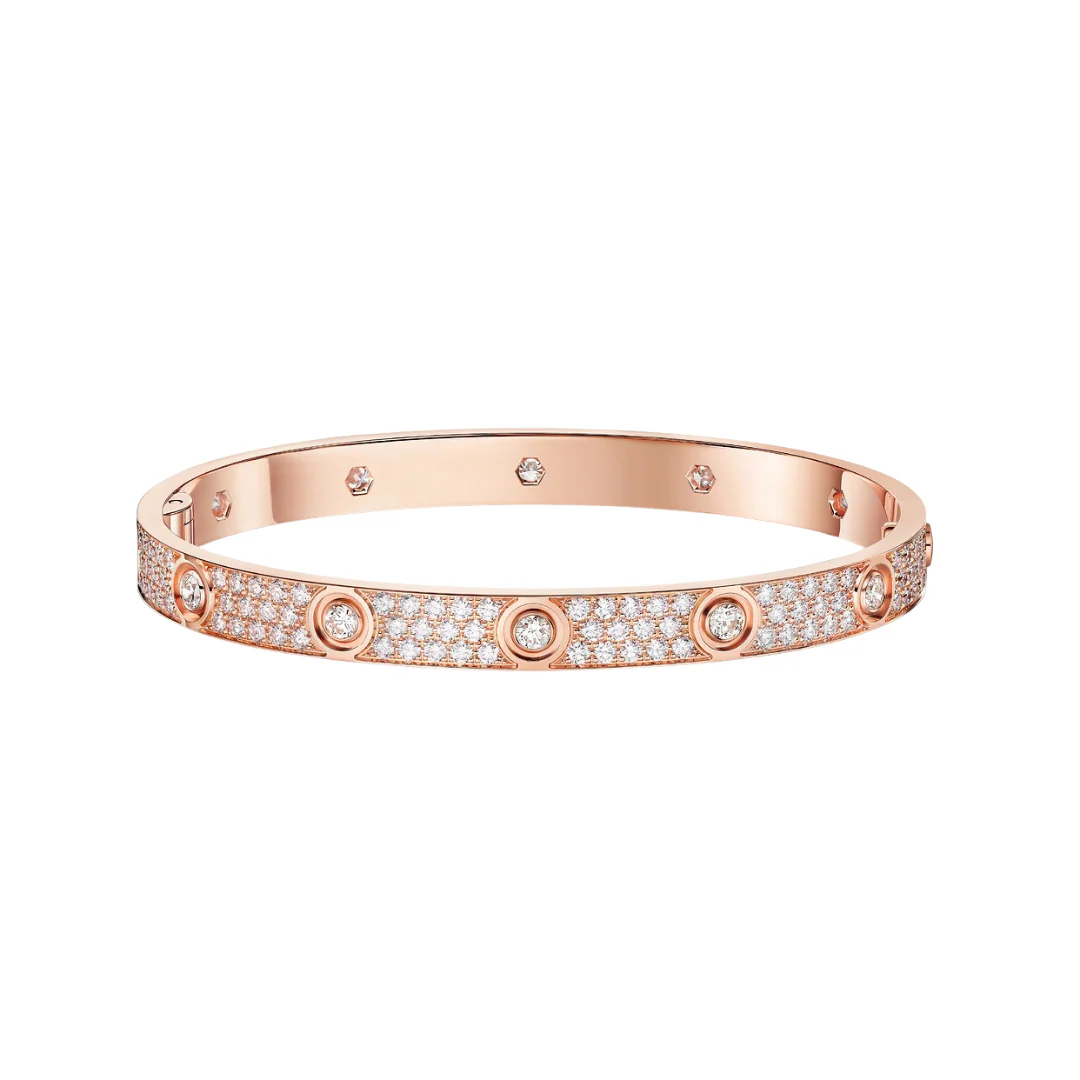 Cartier Love Bracelet Classic Full Paved 10 Diamonds 18ct Gold - Image 2