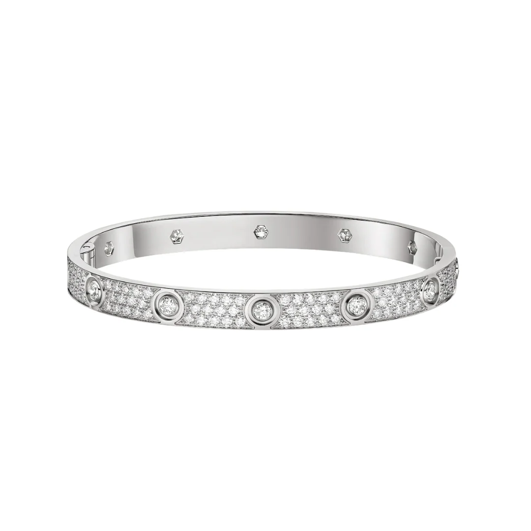 Cartier Love Bracelet Classic Full Paved 10 Diamonds 18ct Gold - Image 3