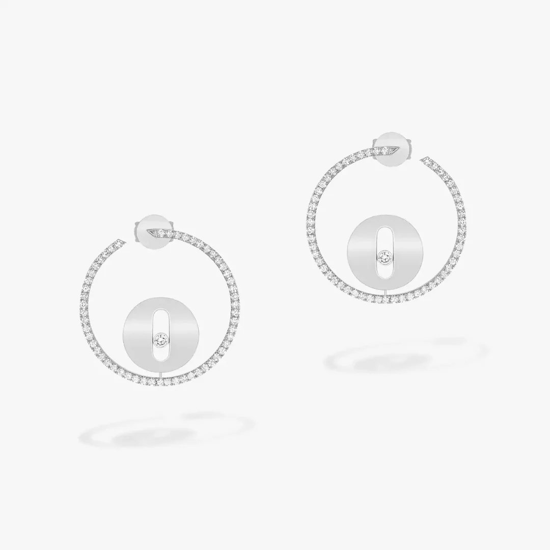 Créoles Lucky Move Small Diamond Earrings 18ct Gold - Image 2