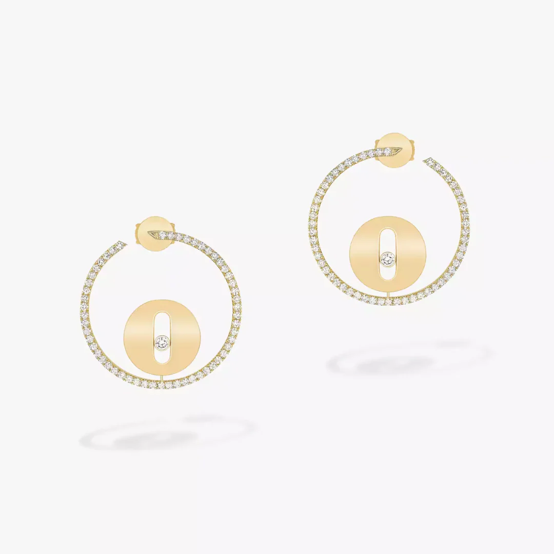 Créoles Lucky Move Small Diamond Earrings 18ct Gold - Image 3