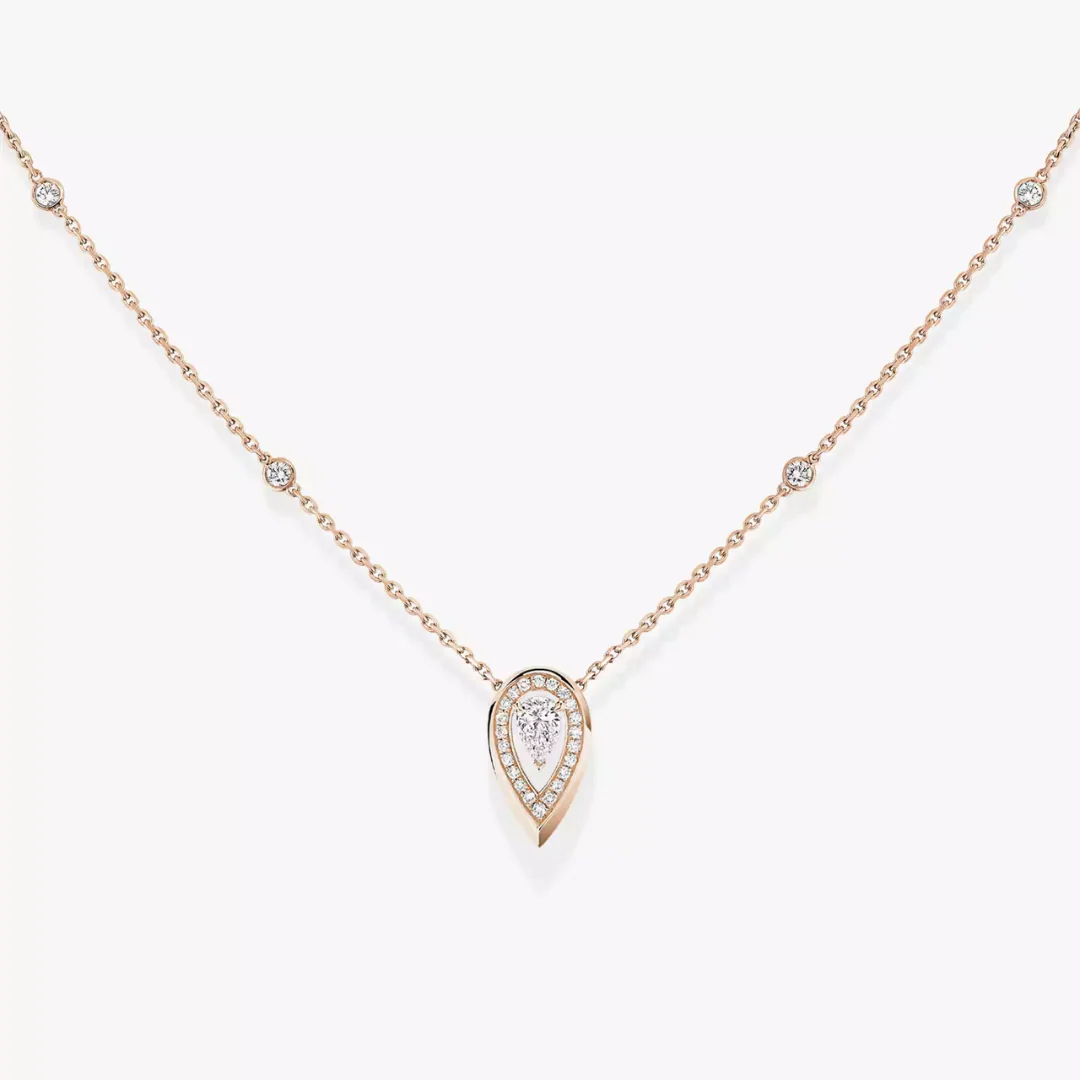 Fiery 0.10ct Diamond Necklace 18ct Gold