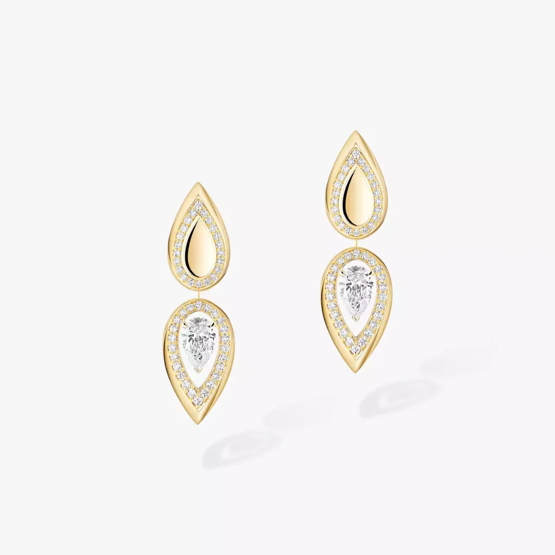 Fiery Diamond Earrings 18ct Gold - Image 3