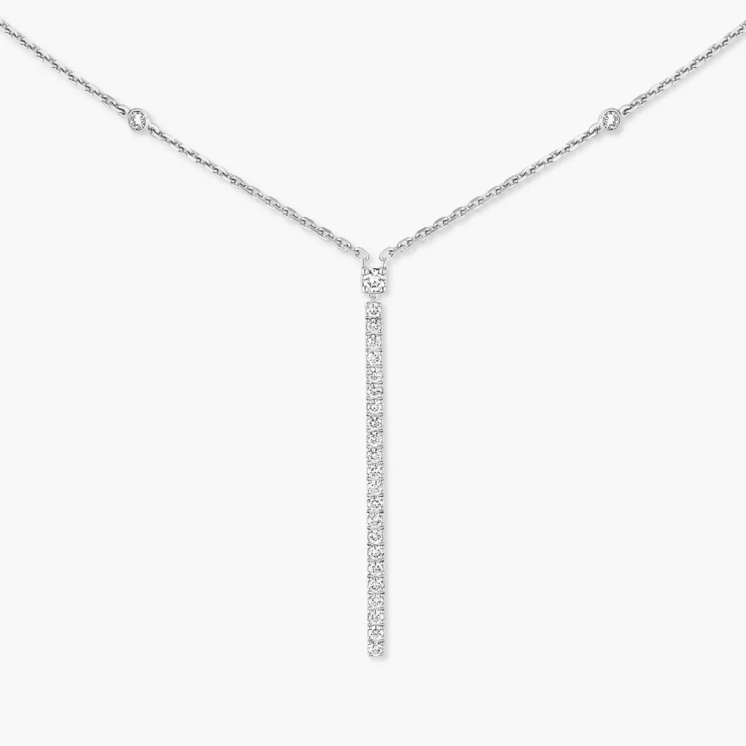 Gatsby Vertical Bar Necklace 18ct Gold - Image 2
