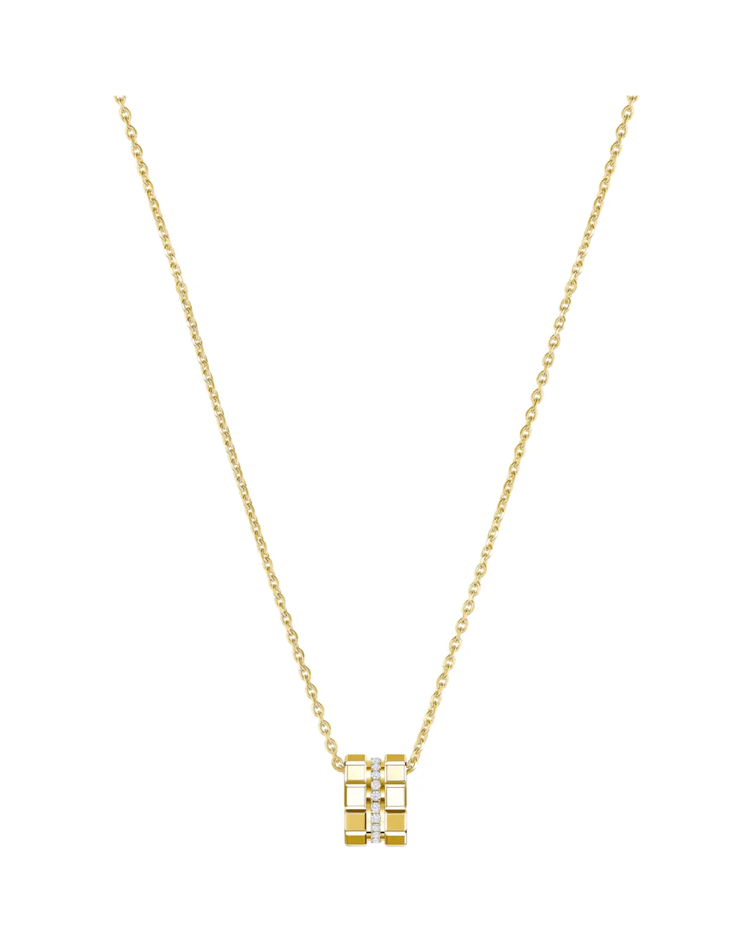 Ice Cube Diamond Pendant 18ct Yellow Gold