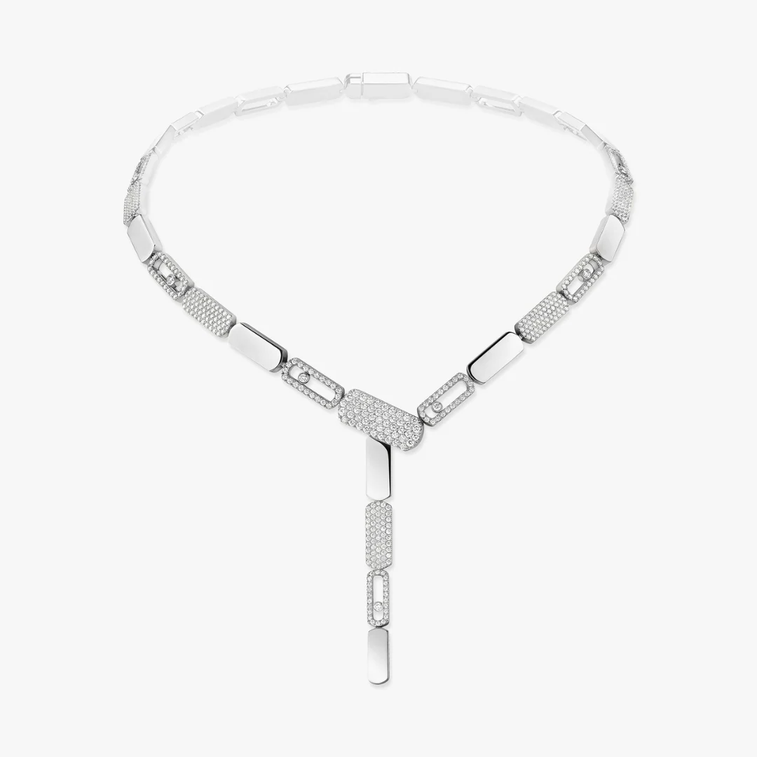 Imperial Move LM Tie Diamond Necklace 18ct Gold - Image 2