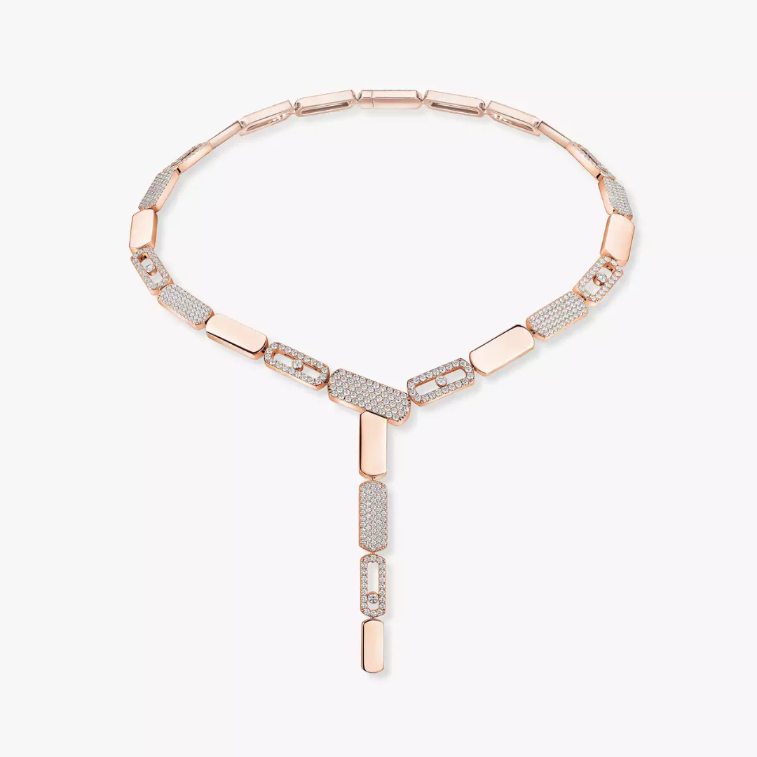 Imperial Move SM Tie Diamond Necklace 18ct Gold - Image 3