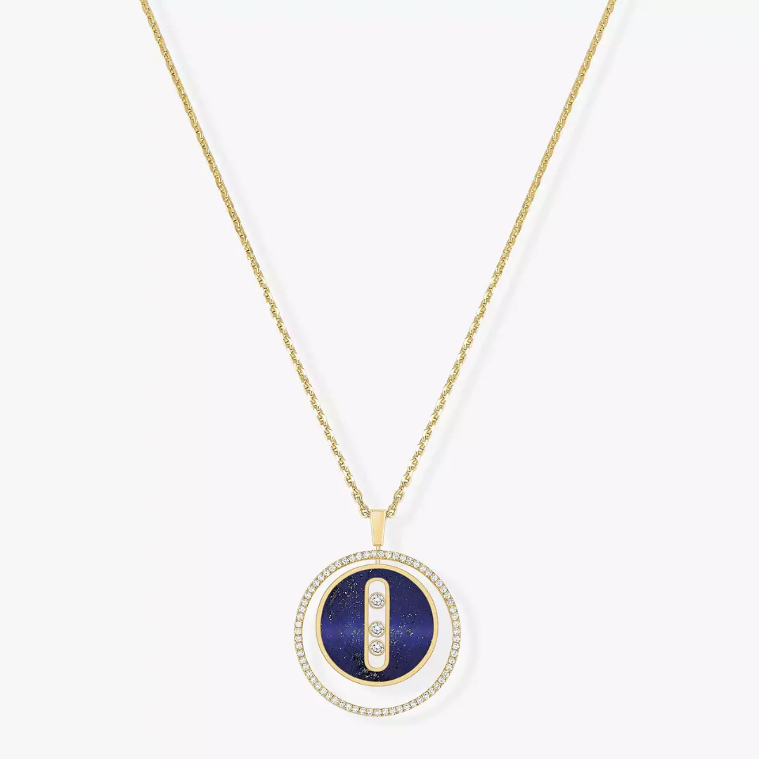 Lapis Lazuli Lucky Move MM Diamond Necklace 18ct Gold