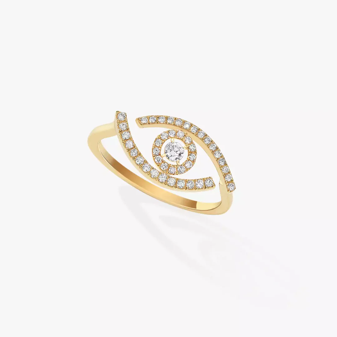 Lucky Eye Pavé Diamond Ring 18ct Gold - Image 3
