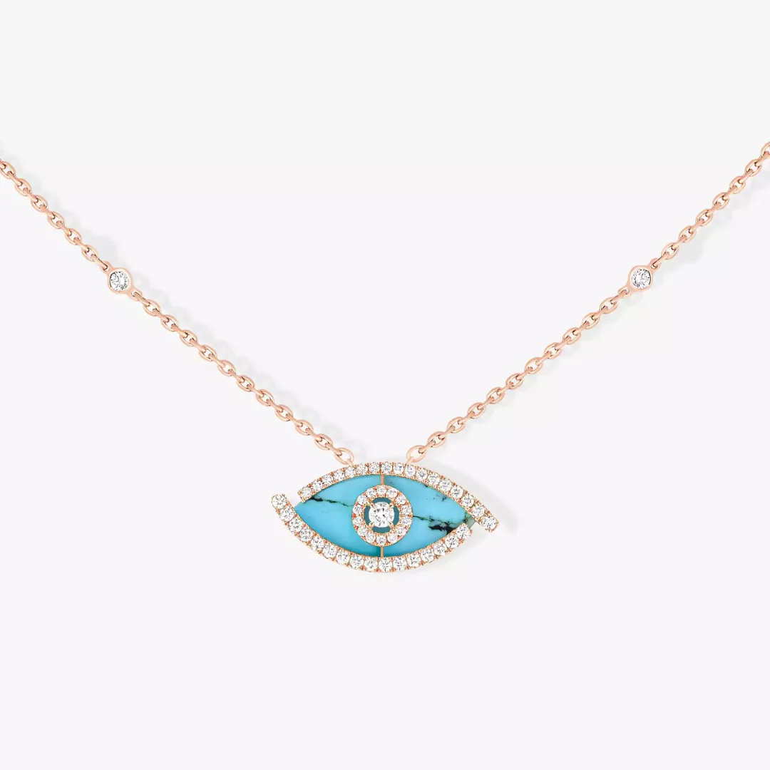 Lucky Eye Turquoise Necklace 18ct Gold