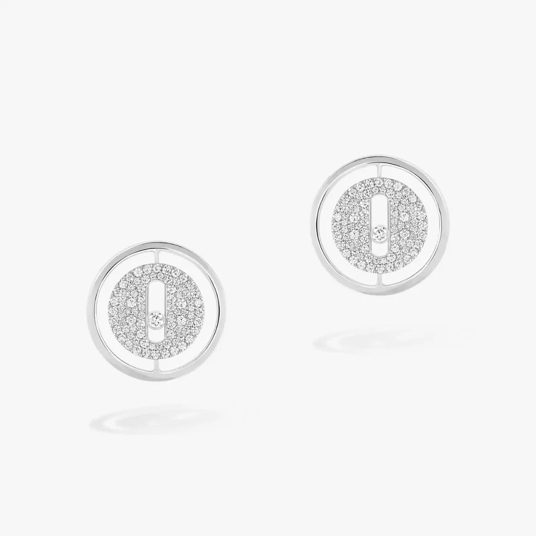 Lucky Move Diamond Pavé Stud Earrings 18ct Gold - Image 2