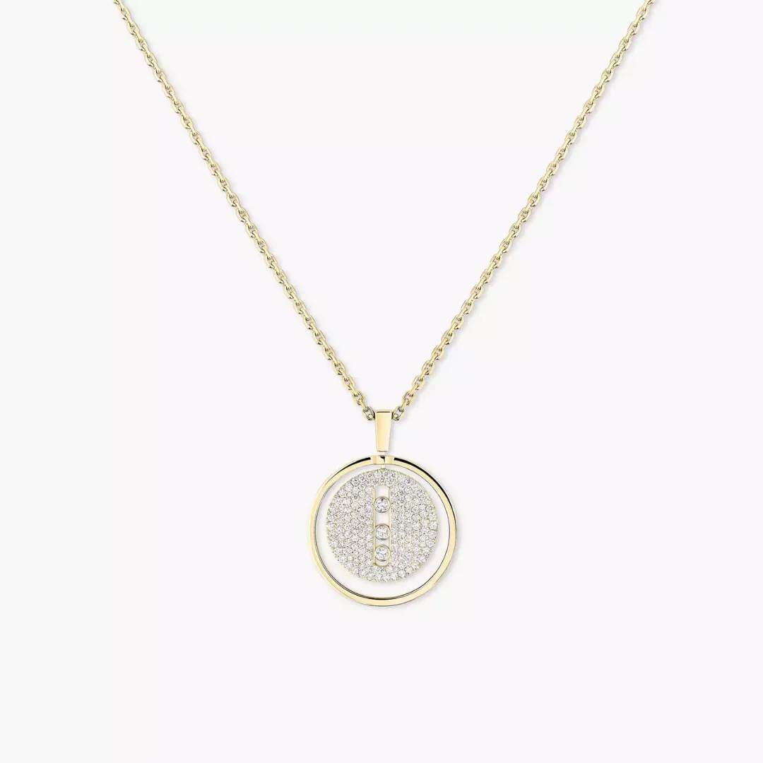 Lucky Move MM Pavé Diamond Necklace 18ct Gold - Image 3