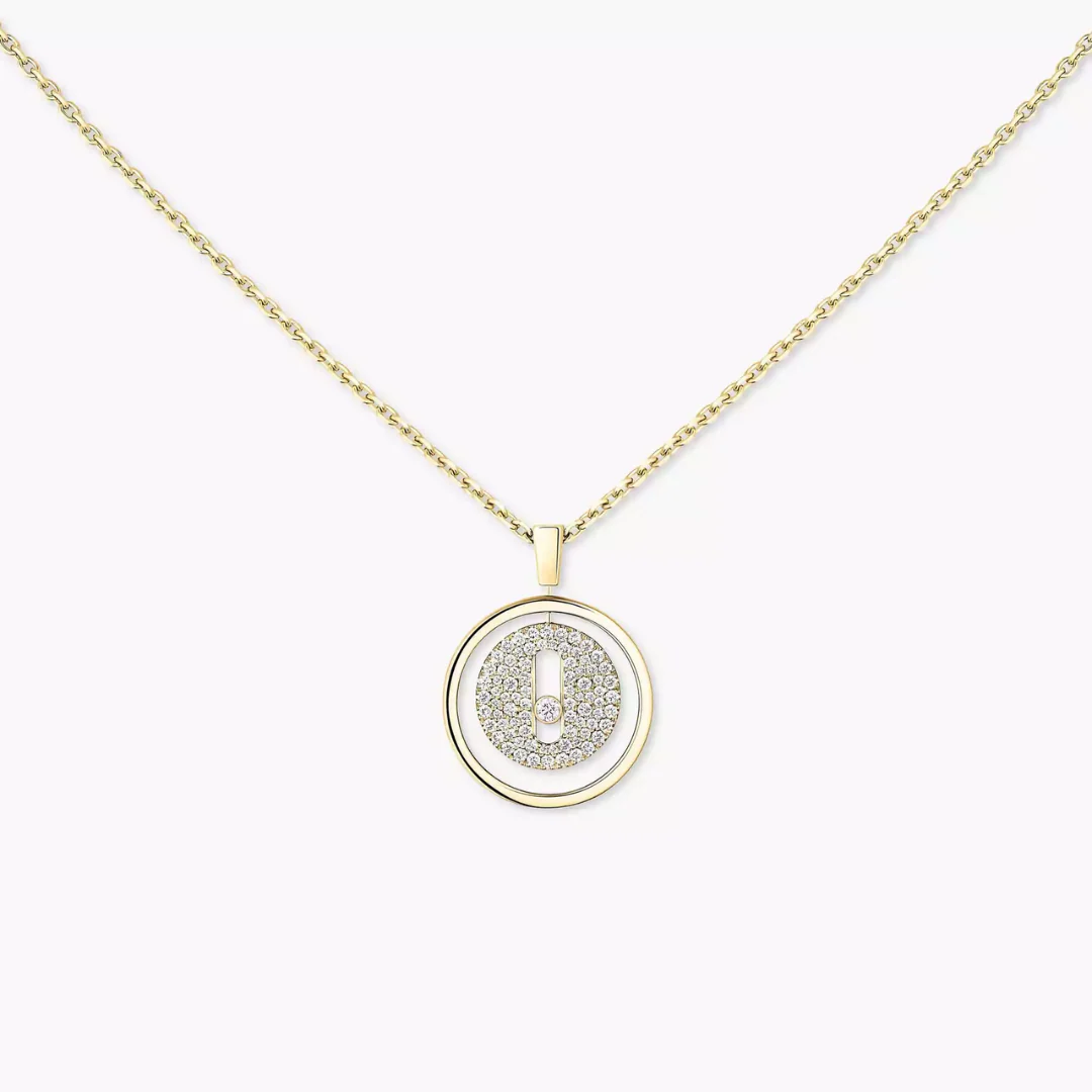 Lucky Move SM Pavé Diamond Necklace 18ct Gold - Image 3