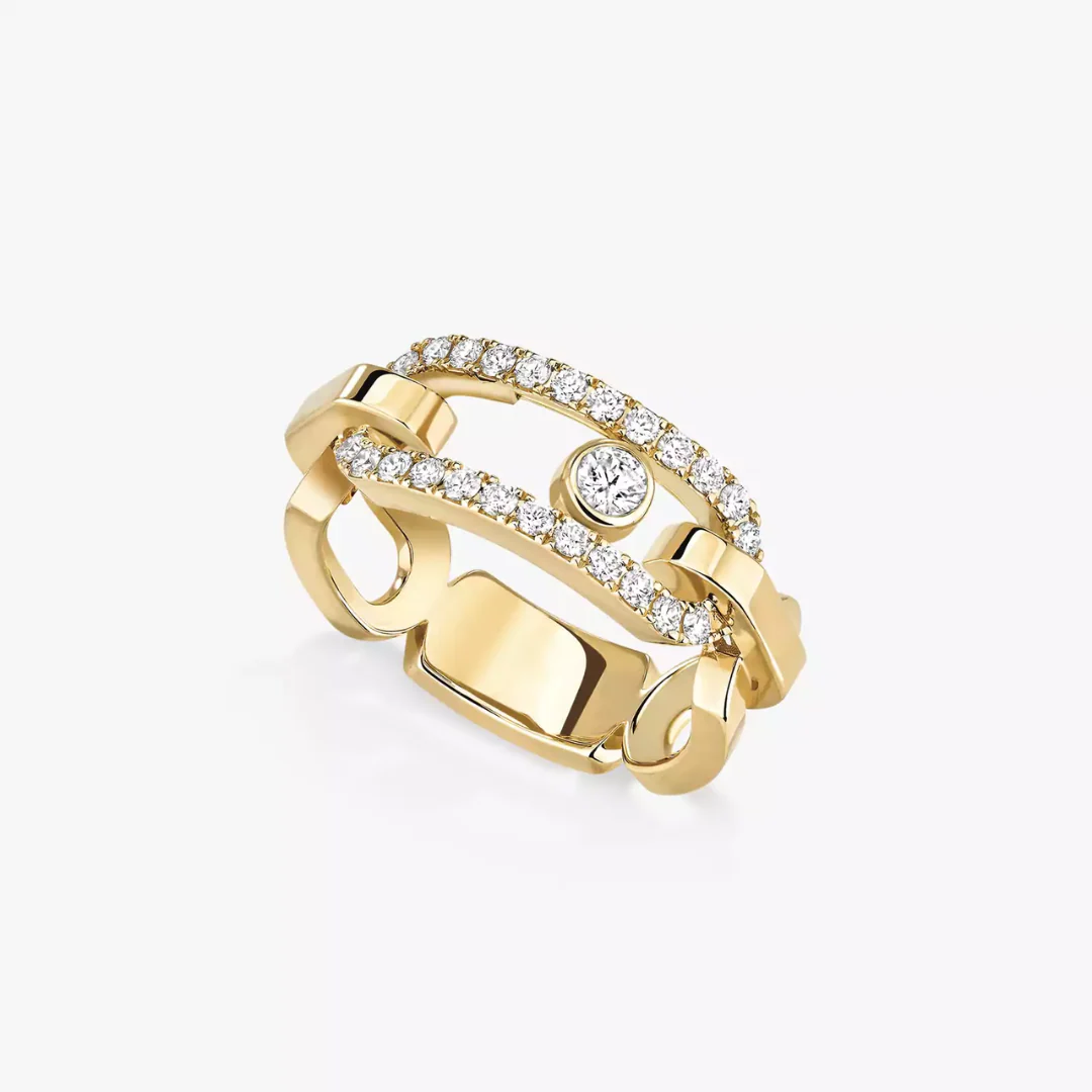 Move Link Diamond Ring 18ct Gold - Image 3