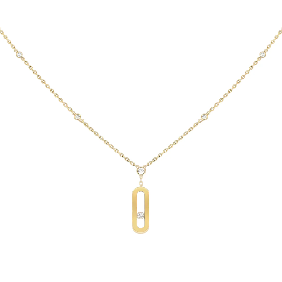 Move Uno Long Necklace 18ct Gold - Image 3