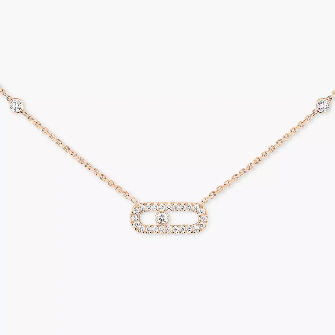 Move Uno Pavé Diamond Necklace 18ct Gold