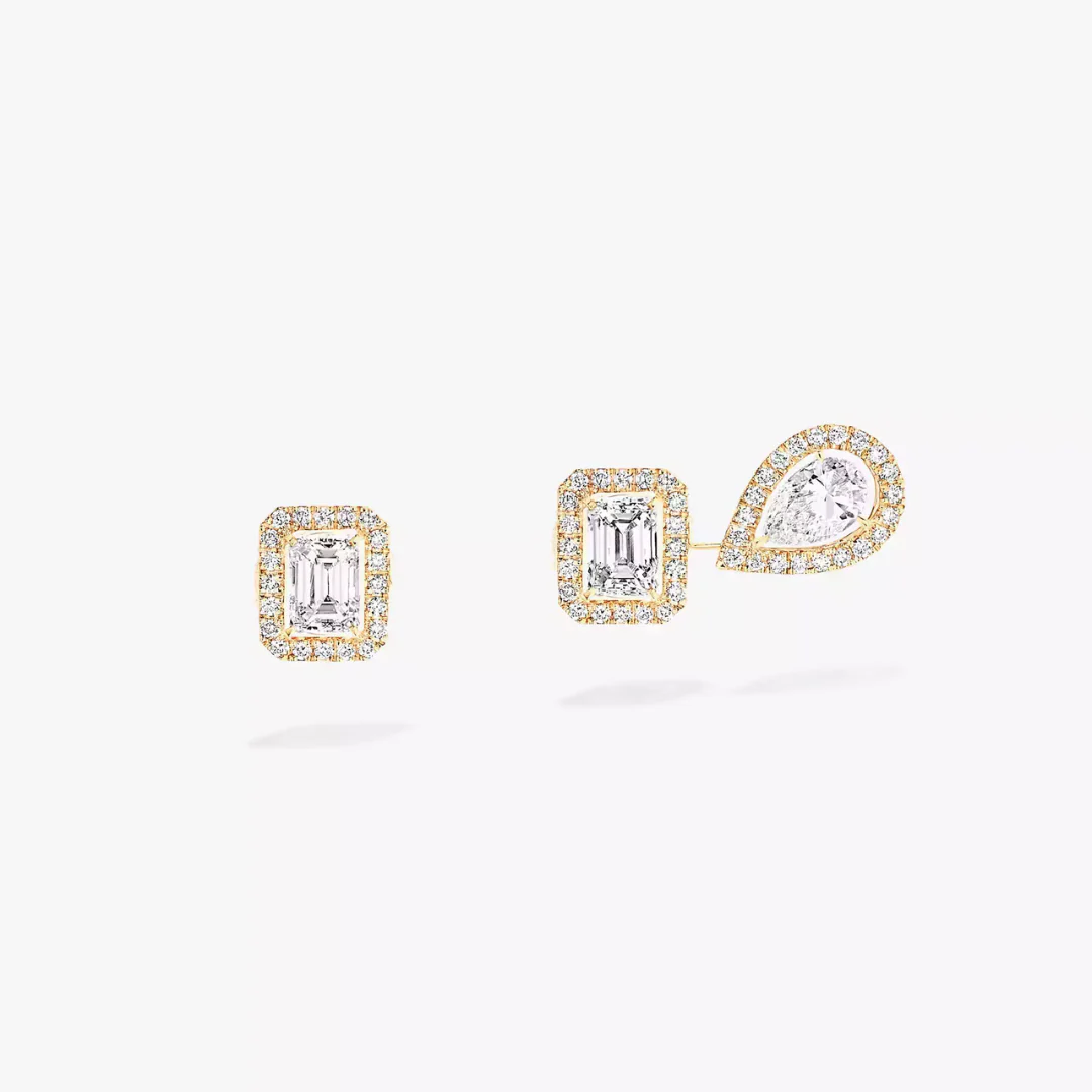 My Twin 1+2 Diamond Earrings 18ct Gold - Image 3