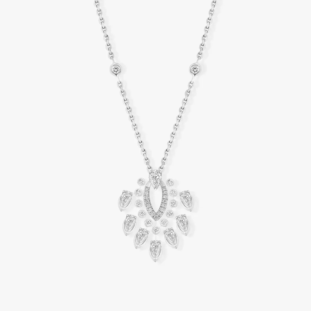 Pendant Desert Bloom Diamond Necklace 18ct White Gold