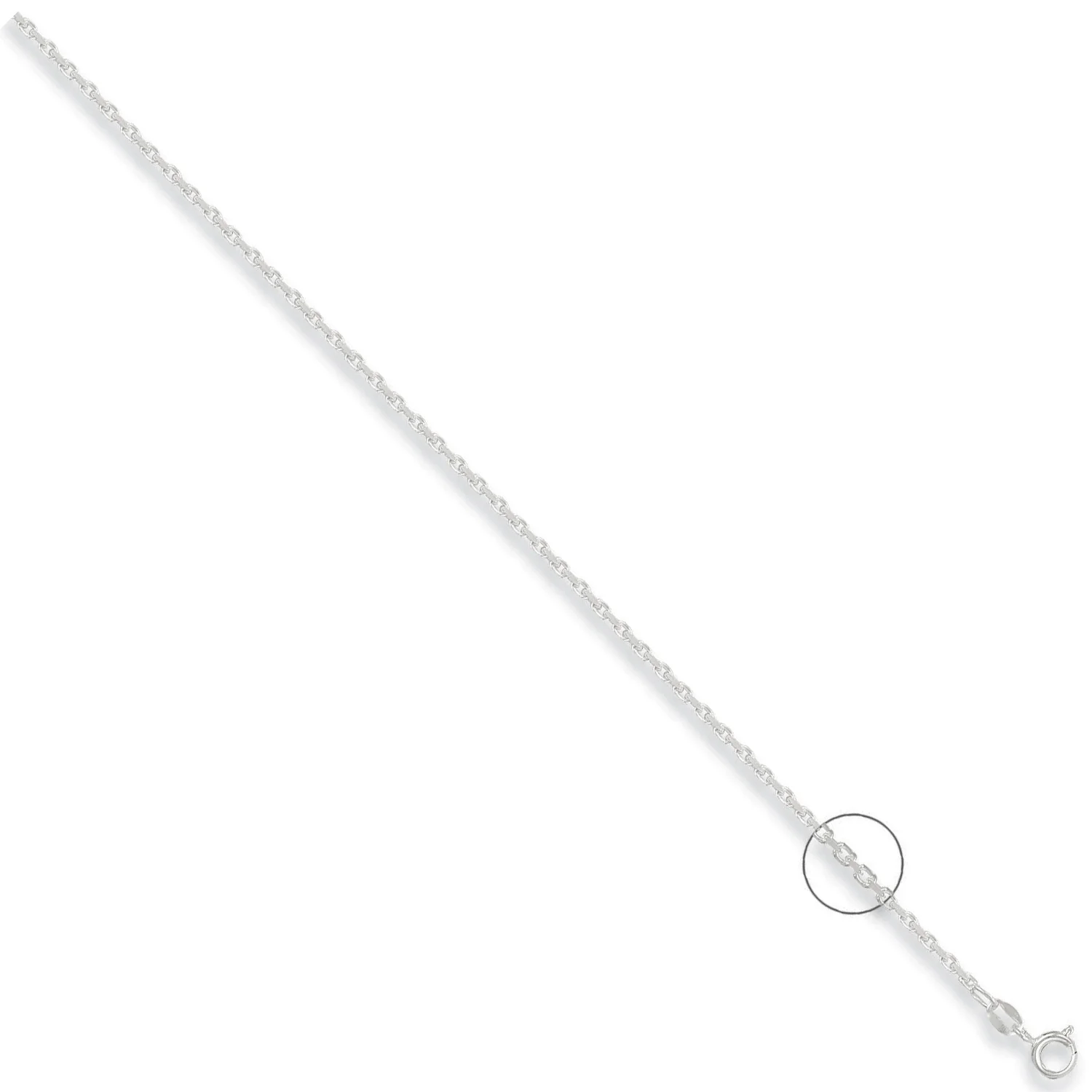 Silver 2.2mm Diamond Cut Belcher Chain - Silver - Image 2