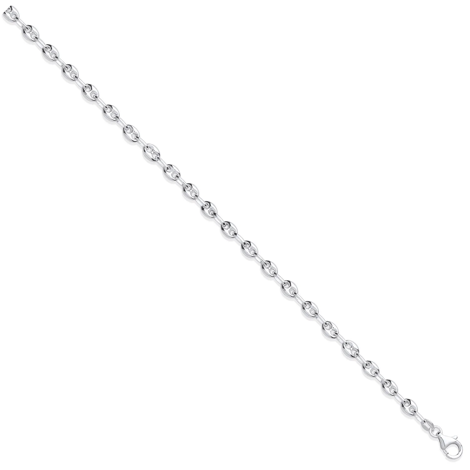 Silver 5mm Coffee Beans Link Chain - Silver - Image 2