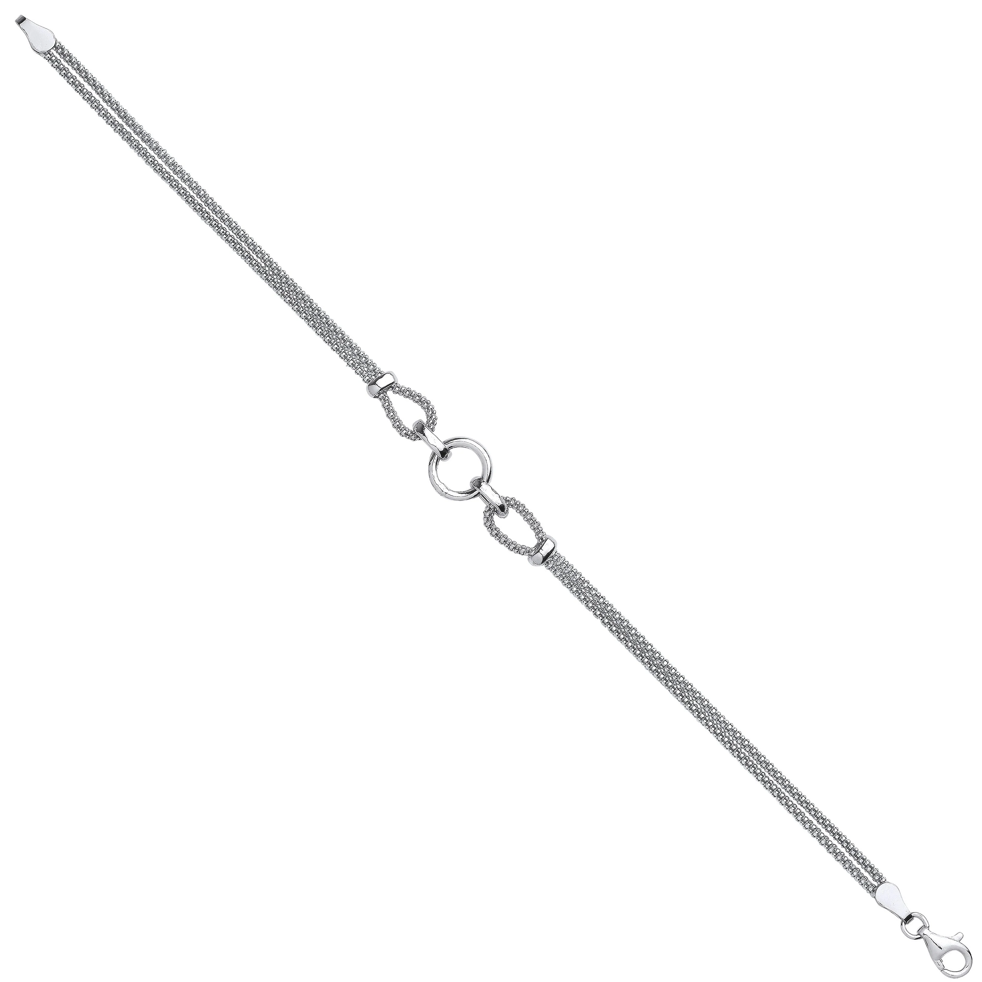 Silver Circle Ladies Bracelet - Silver - Image 2