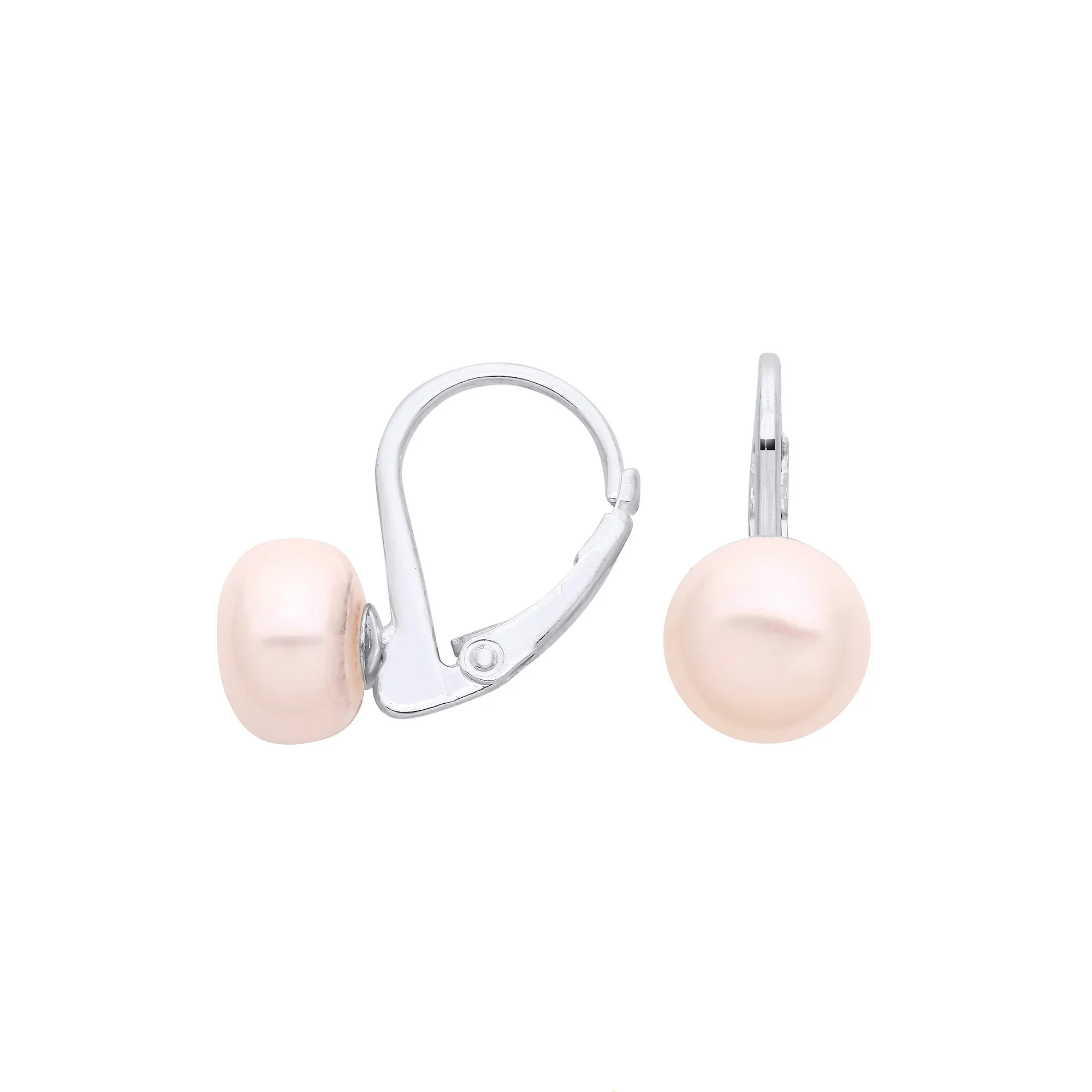 Silver Fresh Water Pearl Earrings - Silver - Image 2