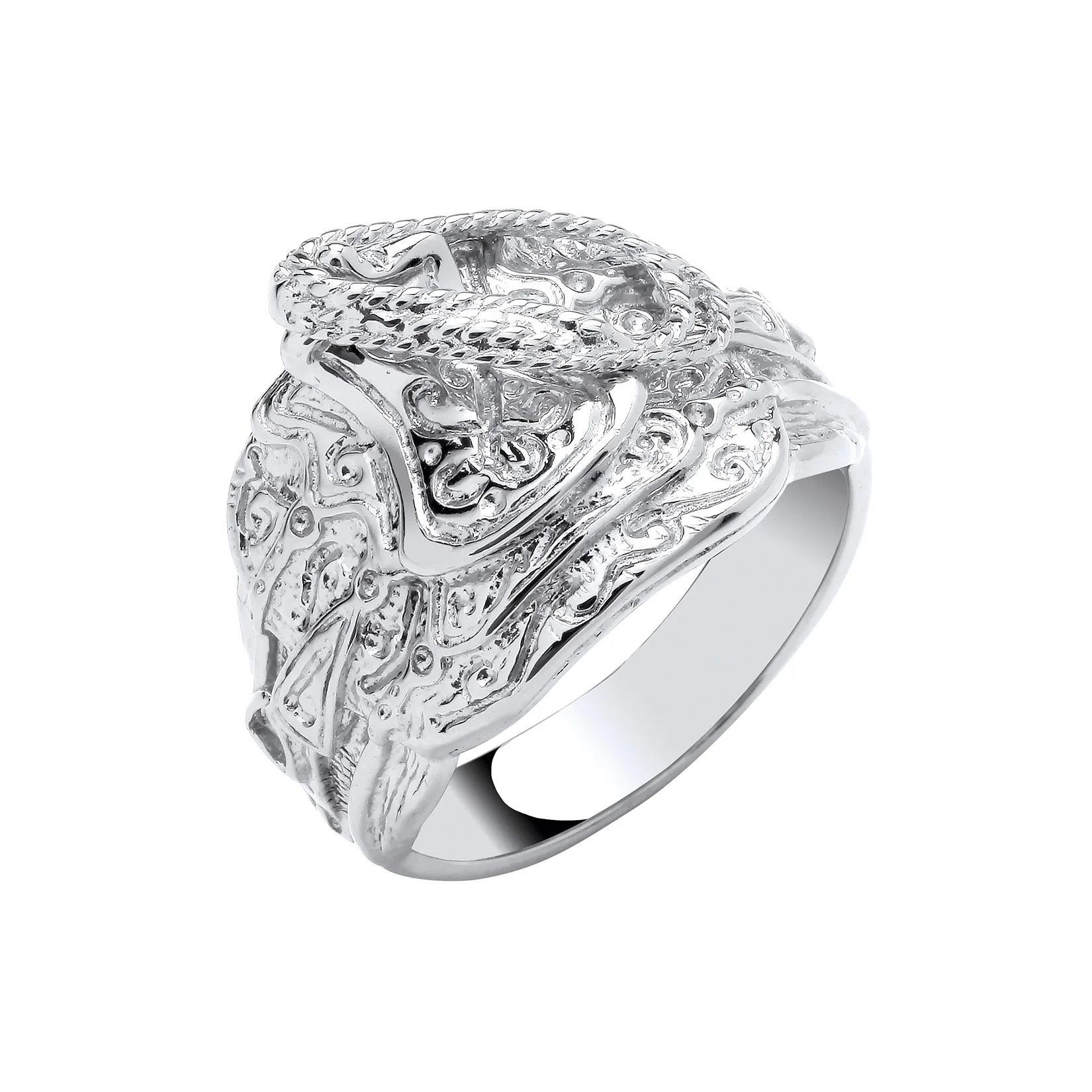 Silver Gents Saddle Ring - Silver - Image 2