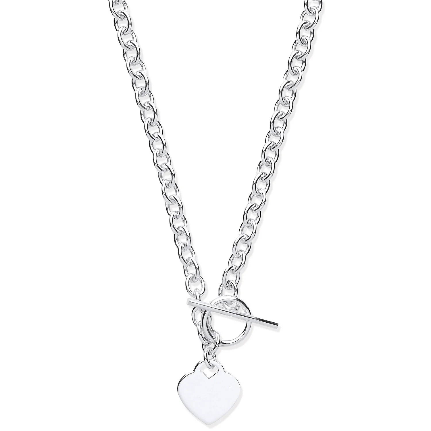 Silver Heart T-Bar Collarette - Silver - Image 2