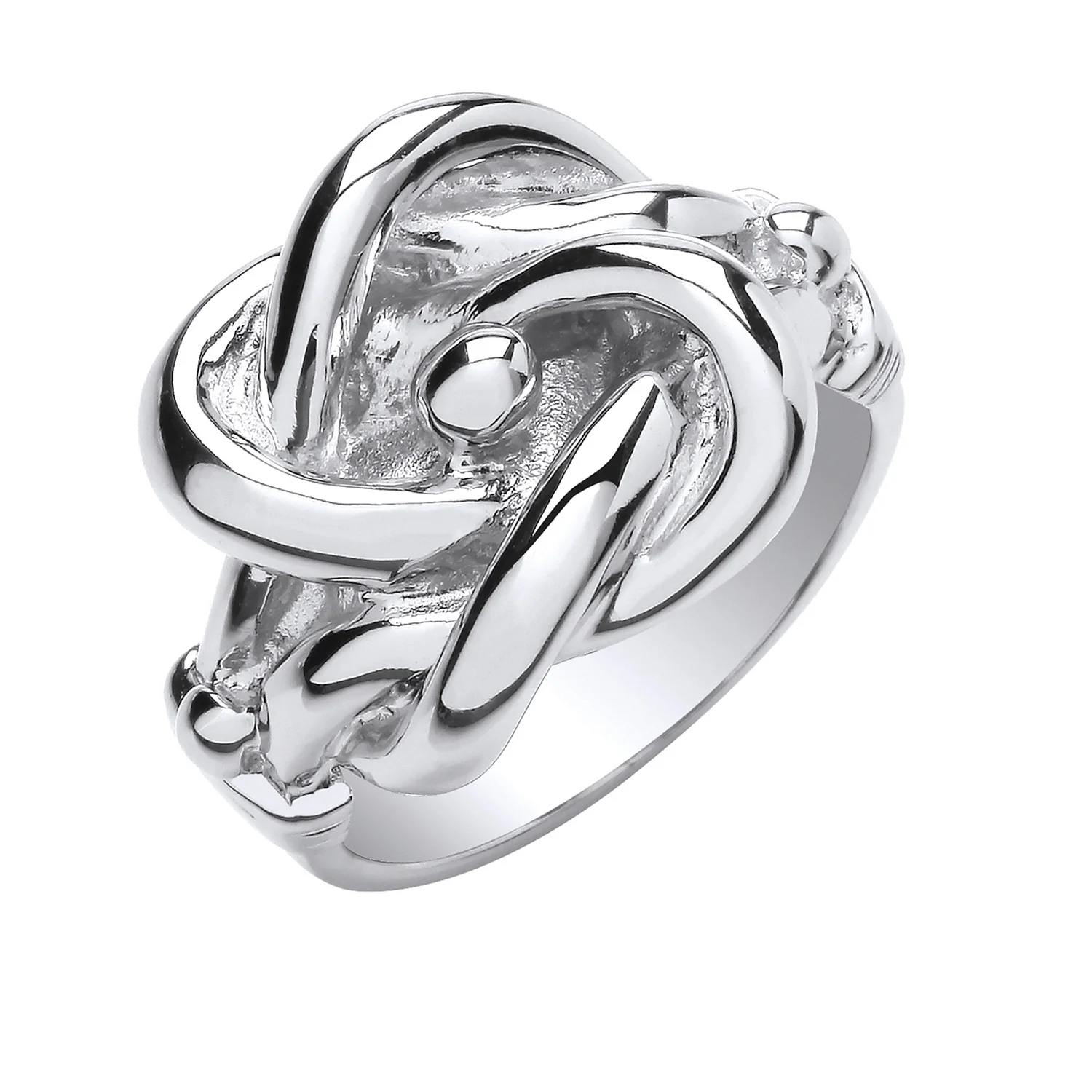 Silver Large Knot Ring - Silver - Image 2