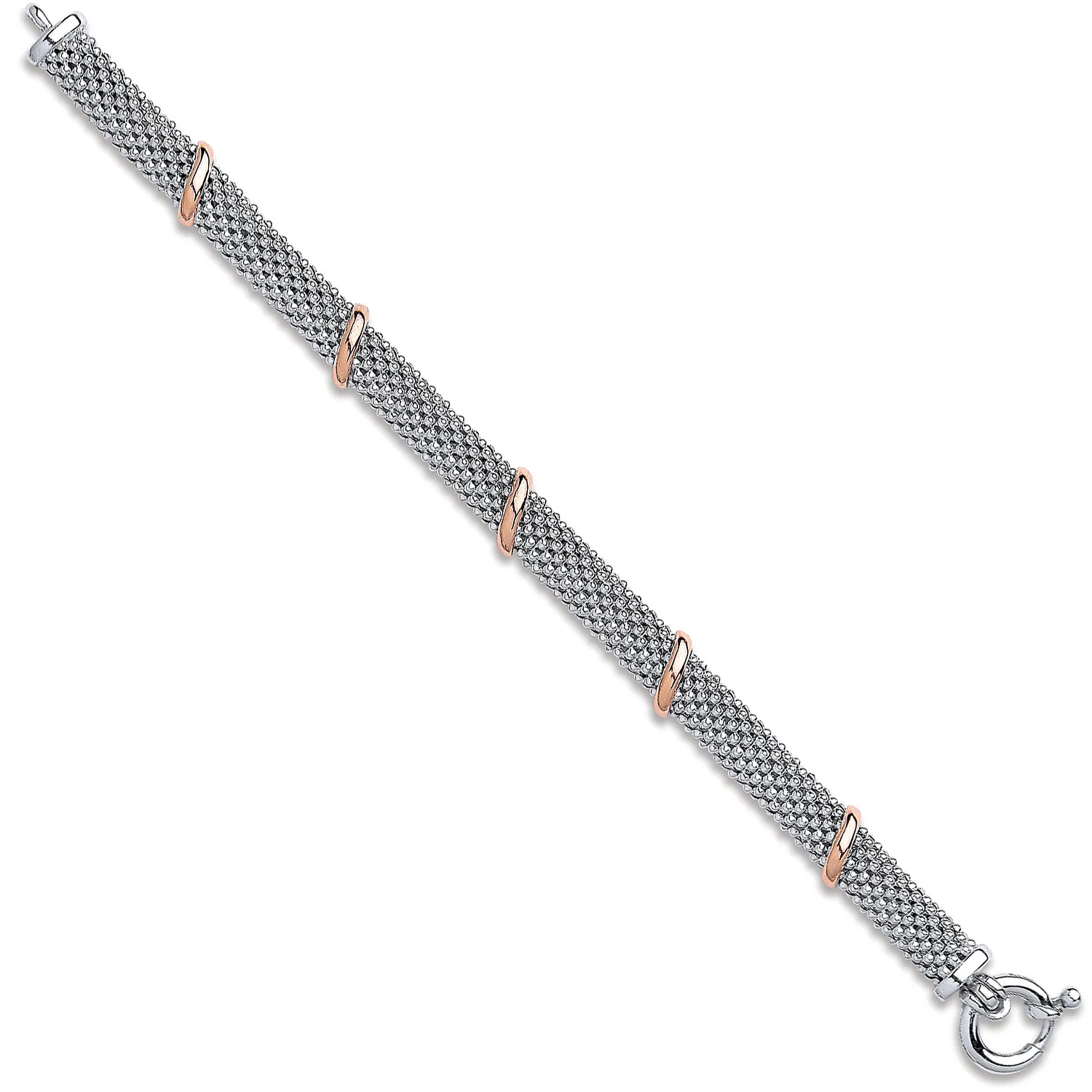 Silver Mesh Ladies Bracelet - Silver - Image 2