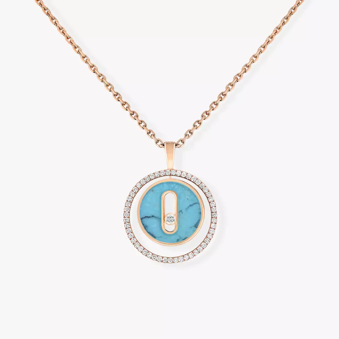 Turquoise Lucky Move SM Diamond Necklace 18ct Gold