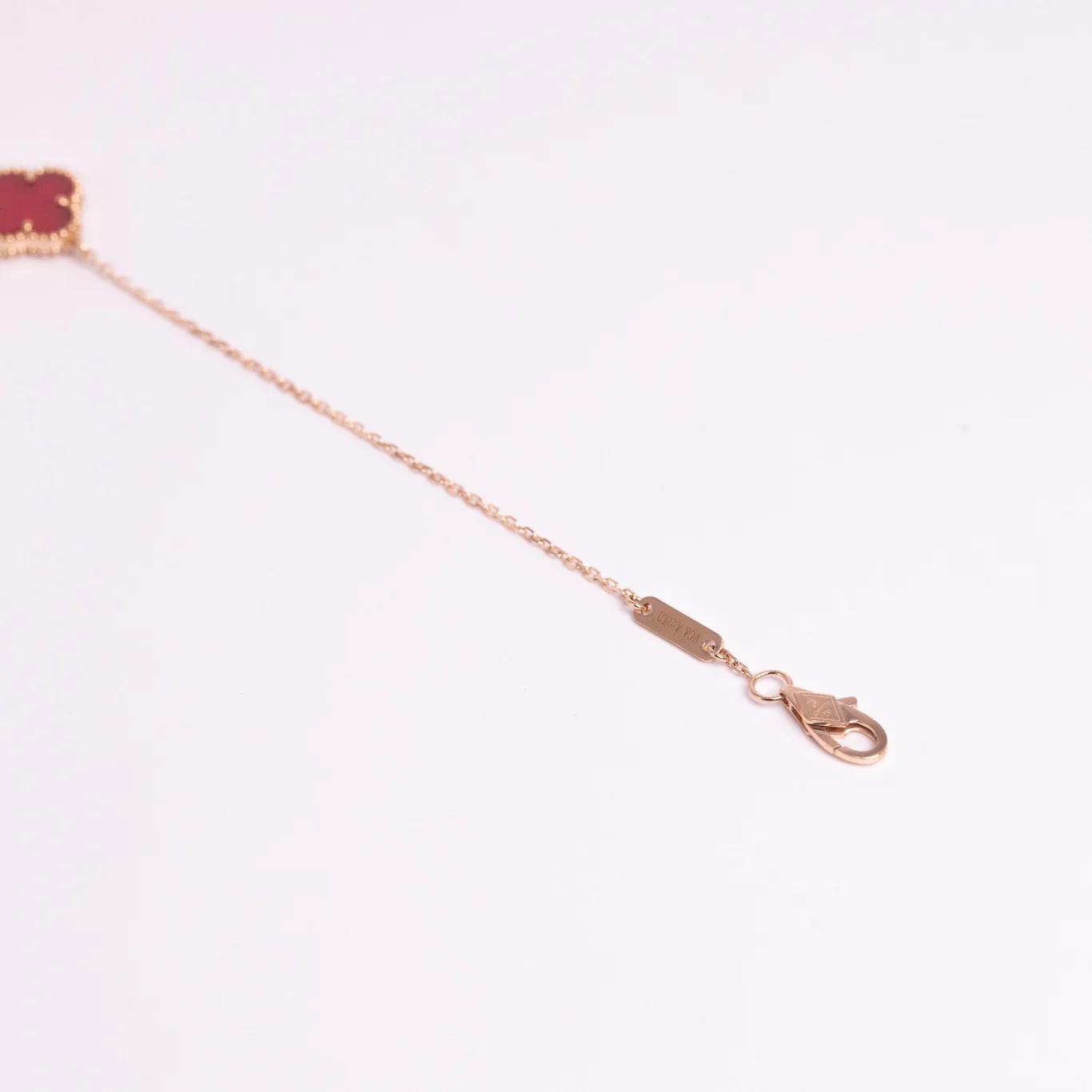 Van Cleef & Arpels Sweet Alhambra Bracelet 1 Motif Carnelian 18K Rose Gold - Image 3