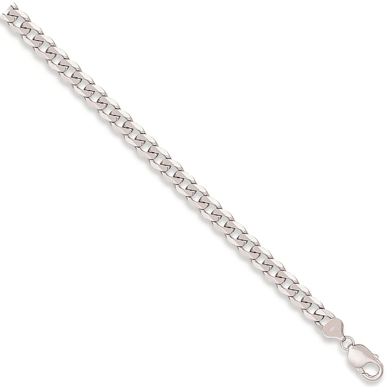 White Gold 5.5mm Curb Chain - 9ct Gold - Image 2