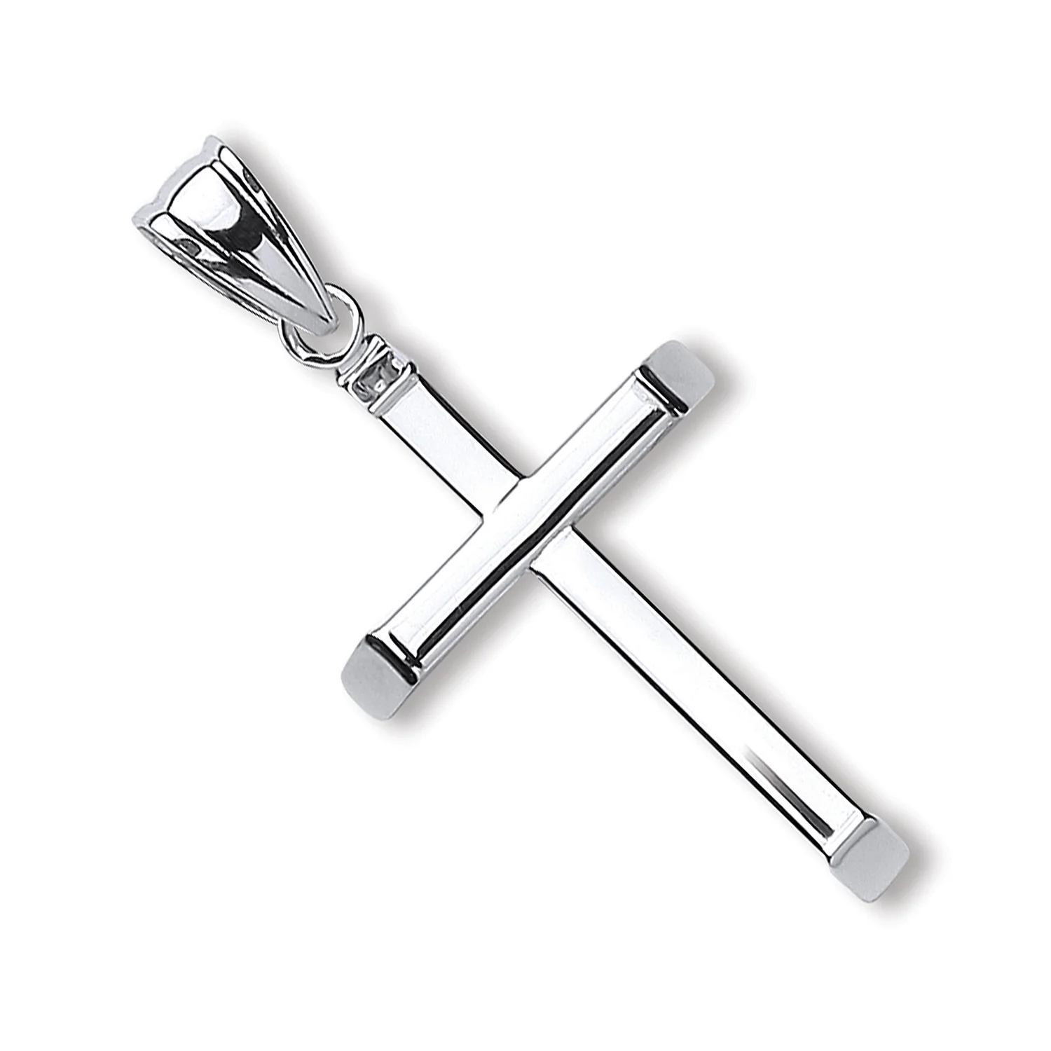 White Gold Plain Hollow Cross - 9ct Gold - Image 2