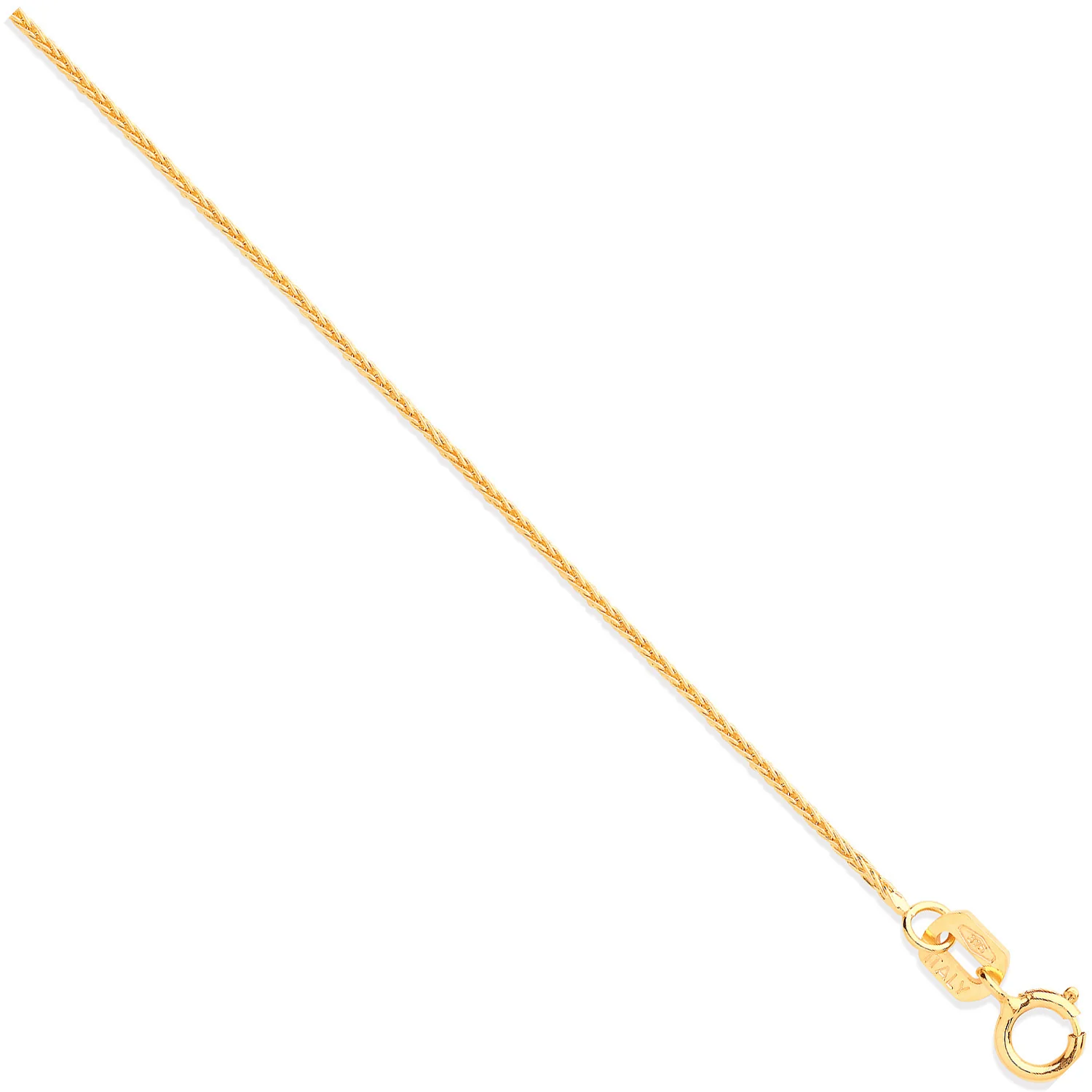 Yellow Gold 0.8mm Spiga Chain - 9ct Gold - Image 2