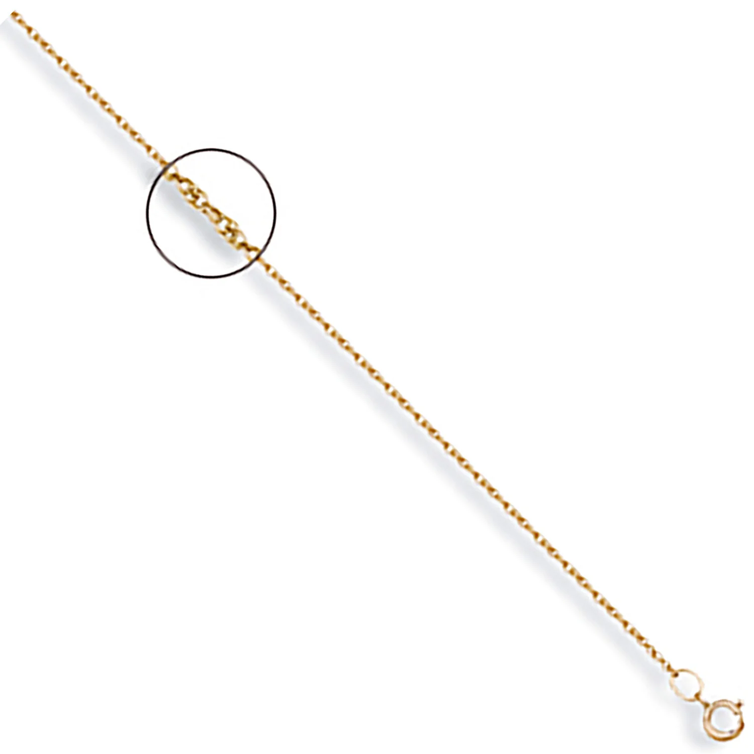 Yellow Gold 1.0mm Prince of Wales Chain - 9ct Gold - Image 2