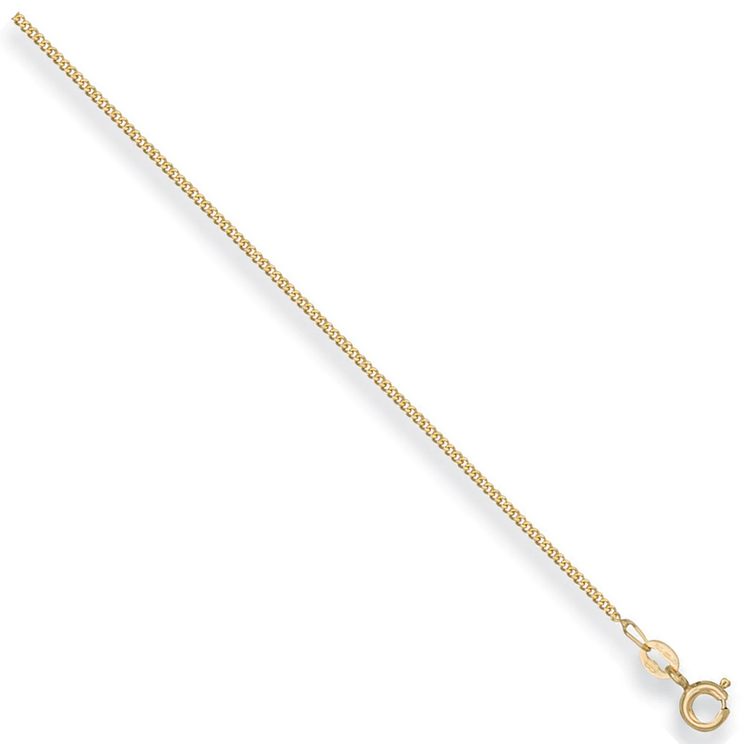 Yellow Gold 1.2mm Traditional Classic Curb Chain - 9ct Gold - Image 2