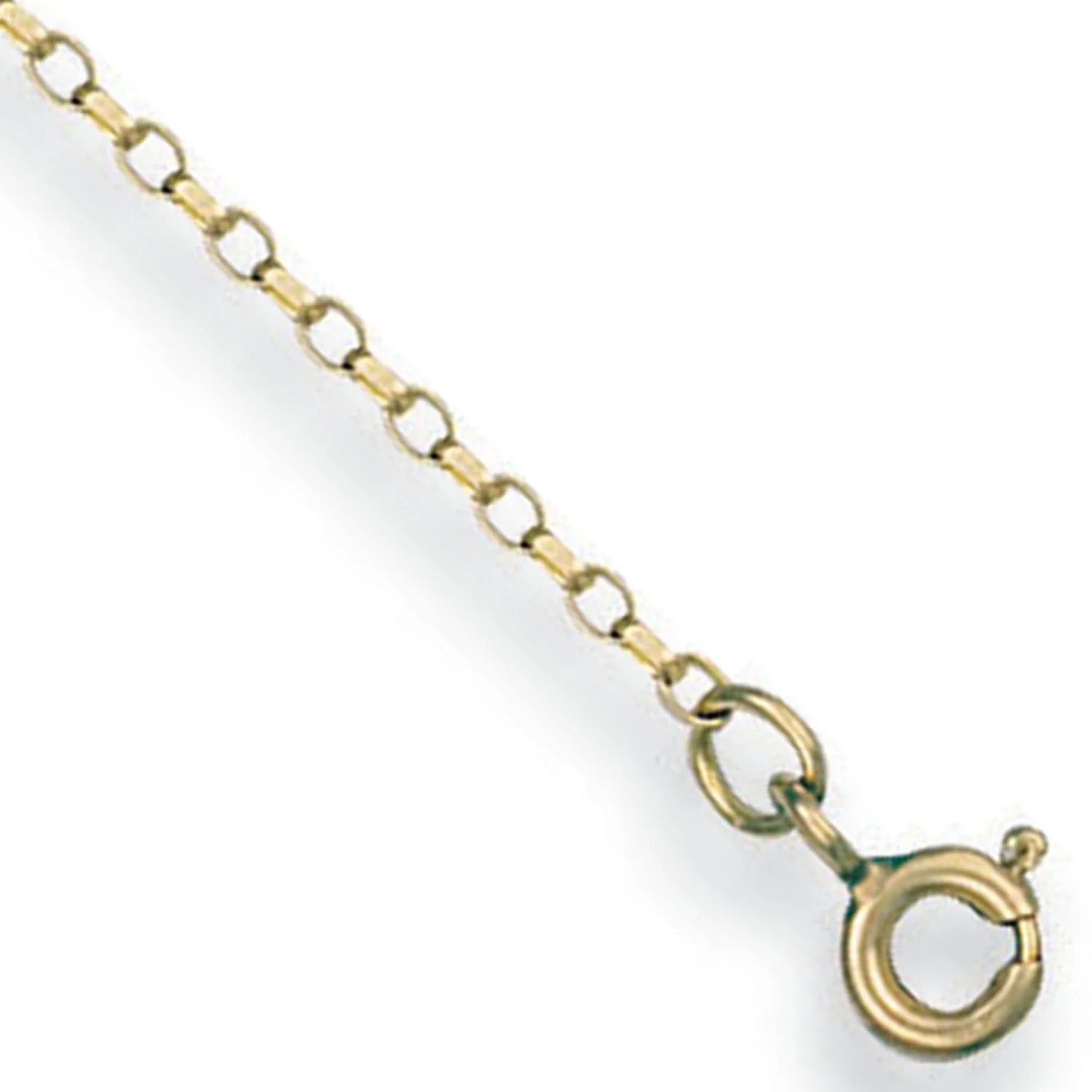 Yellow Gold 1.5mm Open Diamond Cut Oval Belcher Chain - 9ct Gold - Image 2